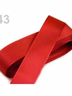 Czech Beads Exclusive 10m Rouge Écarlate Taffetas Ruban Largeur 25mm, Rubans Tchèque Fait, Mercerie,