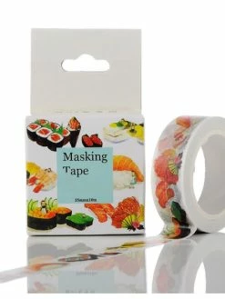 Czech Beads Exclusive 10m Rouleau De Sushi De Caviar De Saumon Roll Cuisine Asiatique Washi Masking Décoratif Adhésif Coll