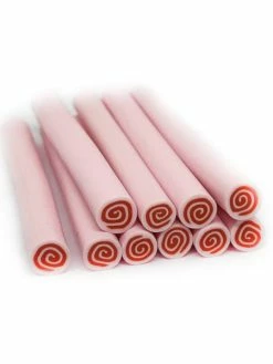 Czech Beads Exclusive 10pcs Rose Sucette Gâteau En Pâte Polymère FIMO Tranches De Canne à Cannes Bâtons De Nail Art Manucu