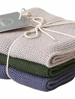 Esmée Chiffon De Nettoyage Ensemble 3 Pièce/s, Bleu/gris/vert - Chiffon De Nettoyage