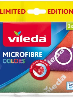 Vileda Chiffon Universel Colors Design 3 Pièce/s, Vert/Orange/Violet - Chiffon De Nettoyage
