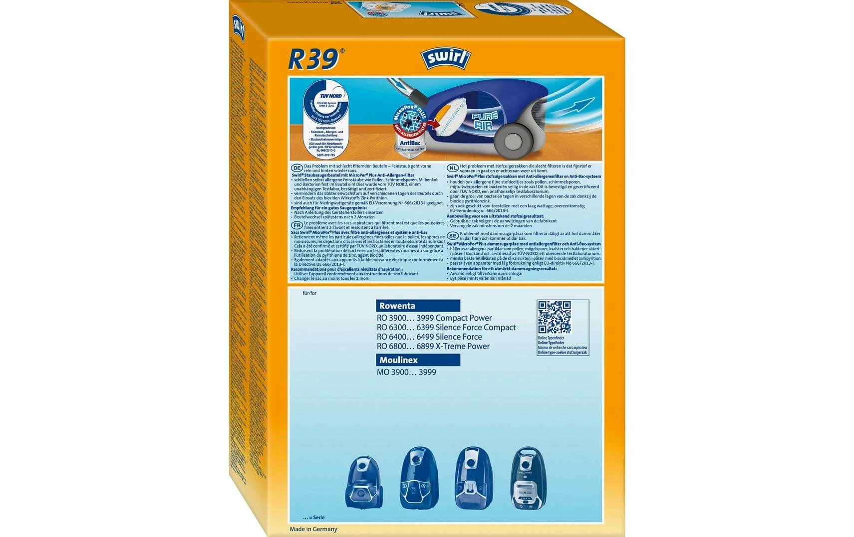 Swirl Sac Filtrant Pour Aspirateur R 39, 4 Pièce/s - Sac à Poussière 2 Swirl Sac Filtrant Pour Aspirateur R 39, 4 Pièce/s - Sac à Poussière – Image 2