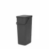Brabantia Bacs De Recyclage Sort & Go 40 L, Gris Foncé - Bac à Compost