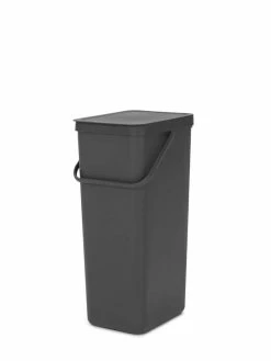Brabantia Bacs De Recyclage Sort & Go 40 L, Gris Foncé - Bac à Compost