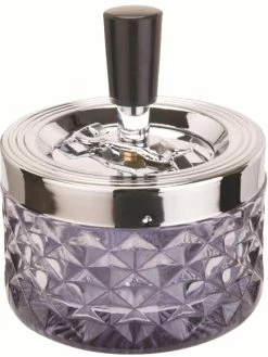 Dameco Cendrier Avec Un Couvercle Centrifuge, Gris - Cendrier