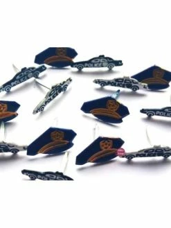 EYELET OUTLET 12 Brads Casquettes Et Voitures De Police Attaches Parisiennes