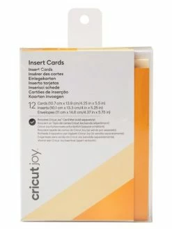 12 Cartes Et Enveloppes Crème Et Or Holographique 13,9 X 10,7 Cm Cricut