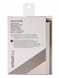 12 Cartes Et Enveloppes Gris Et Holographique 13,9 X 10,7 Cm Cricut