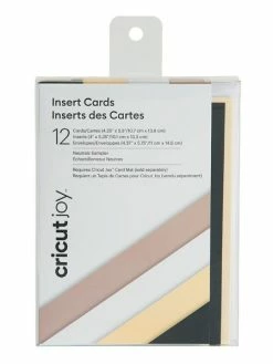 12 Cartes Et Enveloppes Taupe, Blanc Et Crème Cricut 13,9 X 10,7 Cm
