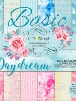 12 Papiers Fantaisis 30 X 30 Cm Lemon Craft BASIC DAYDREAM