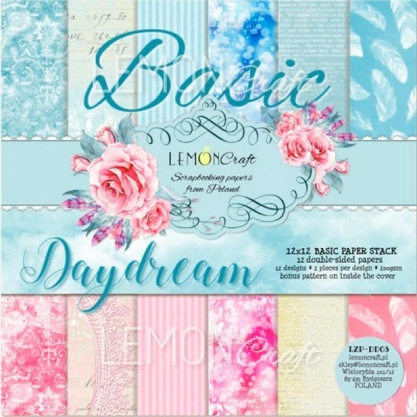 12 Papiers Fantaisis 30 X 30 Cm Lemon Craft BASIC DAYDREAM 1 12 Papiers Fantaisis 30 X 30 Cm Lemon Craft BASIC DAYDREAM