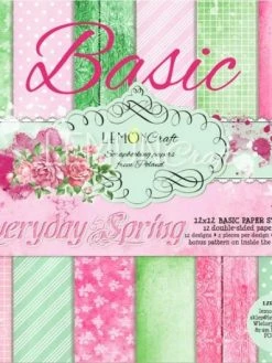 12 Papiers Fantaisis 30 X 30 Cm Lemon Craft BASIC EVERYDAY SPRING