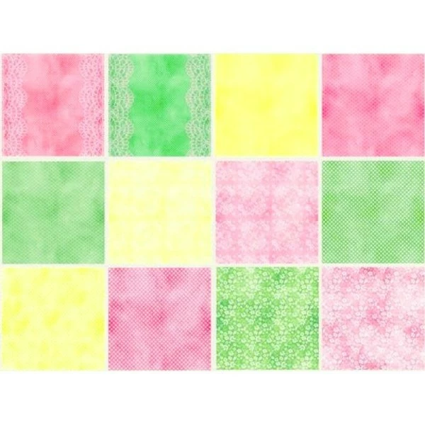 12 Papiers Fantaisis 30 X 30 Cm Lemon Craft BASIC FRESH SUMMER 2 12 Papiers Fantaisis 30 X 30 Cm Lemon Craft BASIC FRESH SUMMER – Image 2