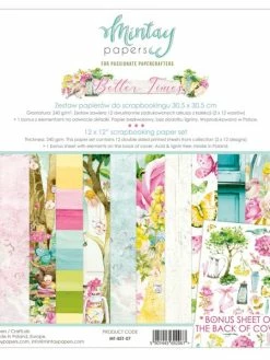 12 Papiers Imprimés Scrapbooking 30 X 30 Cm MINTAY BY KAROLA BETTER TIMES