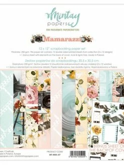 12 Papiers Imprimés Scrapbooking 30 X 30 Cm MINTAY BY KAROLA MAMARAZZI
