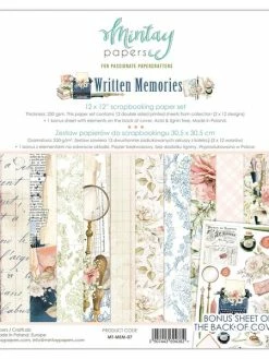 12 Papiers Imprimés Scrapbooking 30 X 30 Cm Mintay By Karola WRITTEN MEMORIES