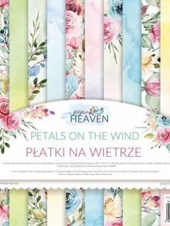 12 Papiers Scrapbooking 30 X 30 Cm HEAVEN PETALS ON THE WIND