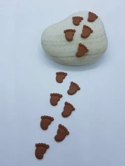 Passioncreationcollection 12 Pieds De Bébé En Argile Polymère à Coller Pour Scrapbooking 1,1x1,2x0,2 Cm 0-P-BT