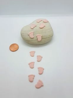 Passioncreationcollection 12 Pieds De Bébé En Argile Polymère à Coller Pour Scrapbooking 1,1x1,2x0,2 Cm 0-P-R