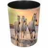 Läufer Corbeille à Papier 13 L, Chevaux Sur La Plage - Corbeille