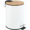 Wenko Poubelle à Pédale Tortona 3 L, Blanc - Poubelle à Pédale
