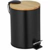 Wenko Poubelle à Pédale Tortona 3 L, Noir - Poubelle à Pédale