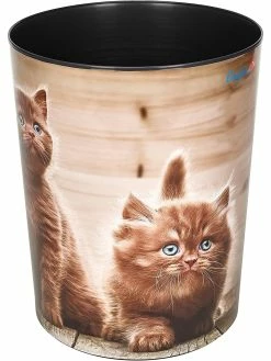 Läufer Corbeille à Papier Chaton, 13 L - Corbeille