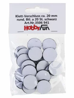 HOBBYFUN Fermeture Velcro 2 Cm Rond Noir 20 Pièce/s - Accessoires Divers