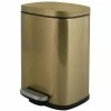 SPIRELLA Poubelle à Pédale Akira 5 L, Doré - Poubelle à Pédale