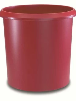 Läufer Corbeille à Papier 18 L, Rouge - Corbeille