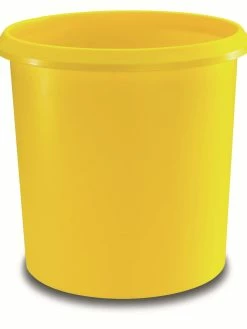 Läufer Corbeille à Papier 18 L, Jaune - Corbeille