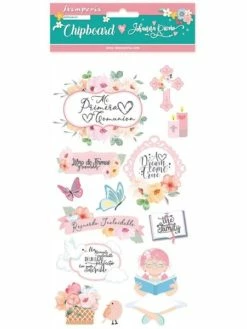 13 Chipboards Stamperia Mi Primera Ilusión Niña