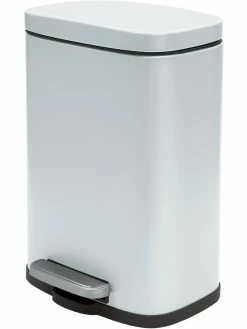 SPIRELLA Poubelle à Pédale Poubelle Akira Matt 12 L, Blanc - Poubelle à Pédale