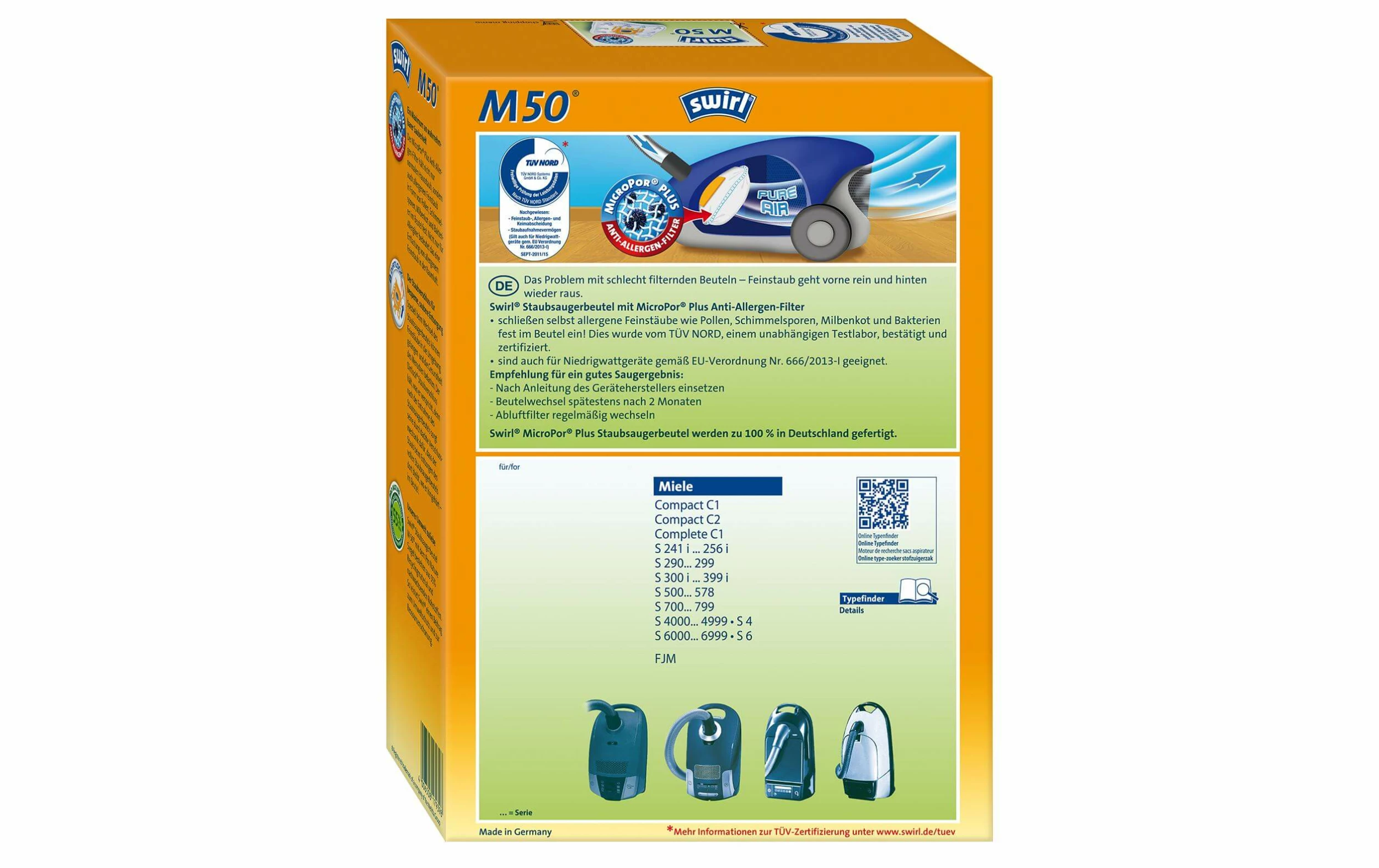 Swirl Sac Filtrant Pour Aspirateur MicroPor M50 4 Pièce/s - Sac à Poussière 2 Swirl Sac Filtrant Pour Aspirateur MicroPor M50 4 Pièce/s - Sac à Poussière – Image 2