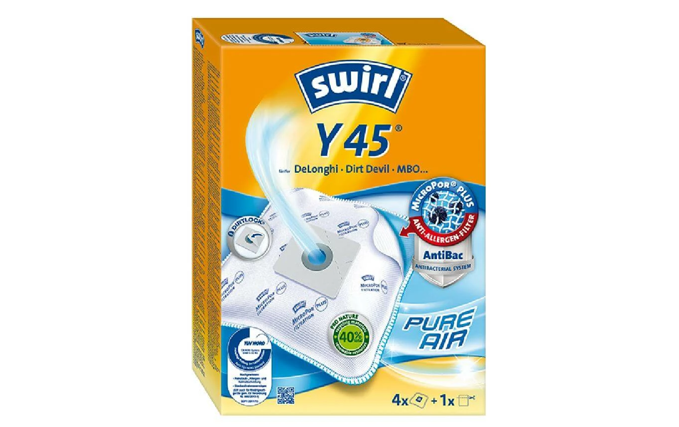 Swirl Sac Filtrant Pour Aspirateur MicroPor Y45 4 Pièce/s - Sac à Poussière 1 Swirl Sac Filtrant Pour Aspirateur MicroPor Y45 4 Pièce/s - Sac à Poussière