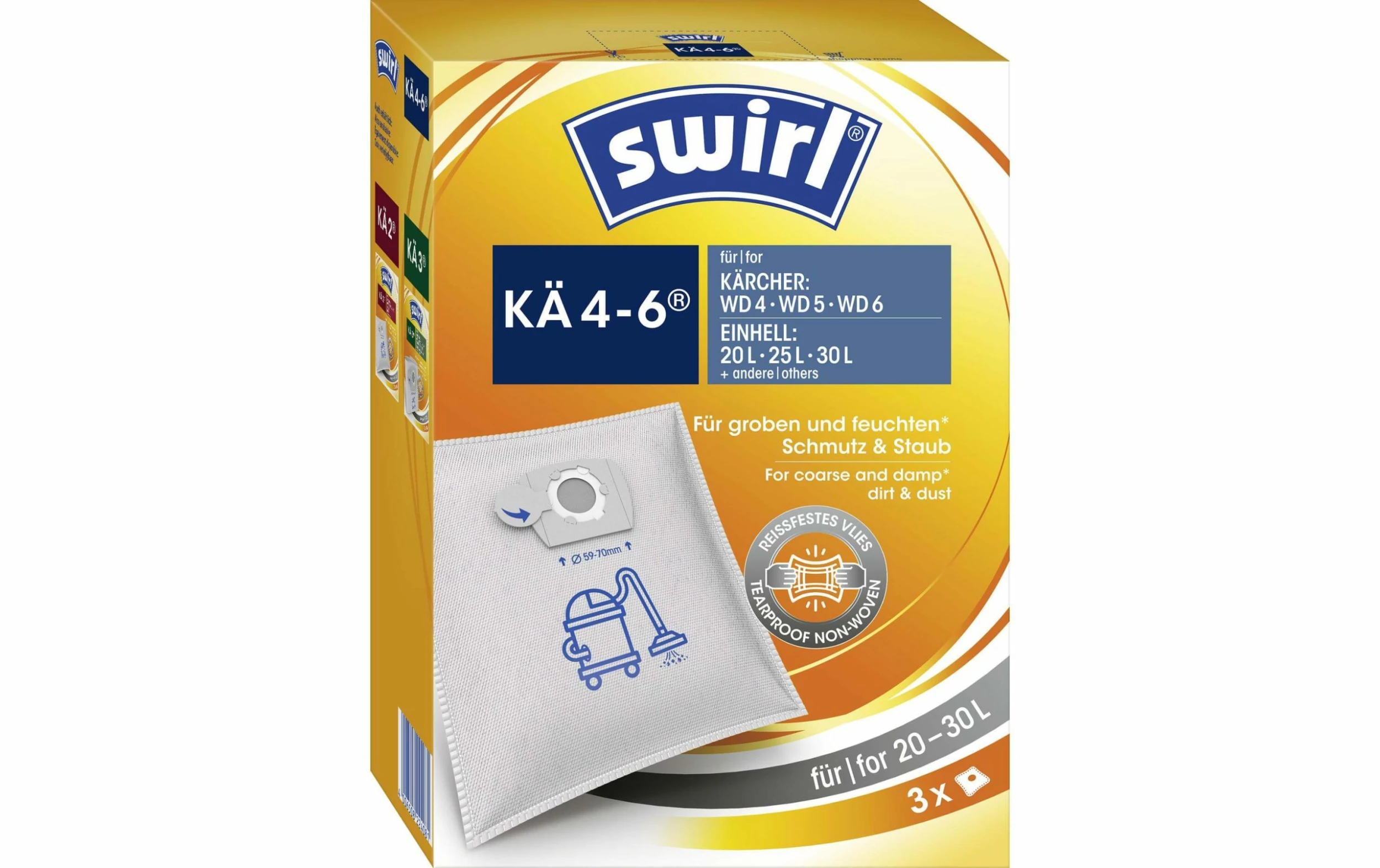 Swirl Sac Filtrant Pour Aspirateur KÄ 4-6, 3 Pièce/s - Sac à Poussière 1 Swirl Sac Filtrant Pour Aspirateur KÄ 4-6, 3 Pièce/s - Sac à Poussière