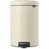 Brabantia Poubelle à Pédale NewIcon 20 L, Soft Beige - Poubelle à Pédale