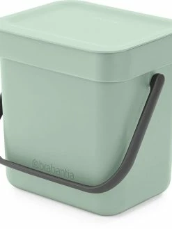 Brabantia Seau à Compost Sort & Go 3 L, Vert Clair - Bac à Compost