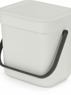 Brabantia Seau à Compost Sort & Go 3 L, Gris Clair - Bac à Compost