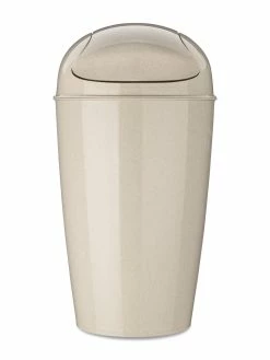 Koziol Poubelle à Bascule Del XL 30 L, Beige - Poubelle à Battant