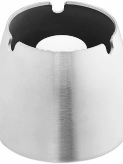 Relaxdays Cendrier Acier Inoxydable Argenté - Cendrier