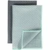 Wenko Torchon Pour La Vaisselle Miko Gris/Vert Clair, 2 Pièces - Torchon Pour La Vaisselle