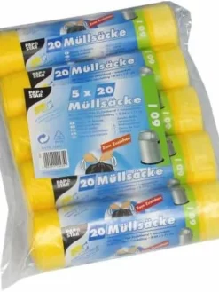 Weita Sacs Poubelle Papstar 60 L, 100 Pièce/s - Sacs Poubelle