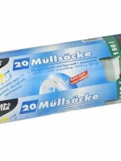 Weita Sac à Ordures Ménagères Papstar 150 L, 20 Pièce/s - Sacs Poubelle