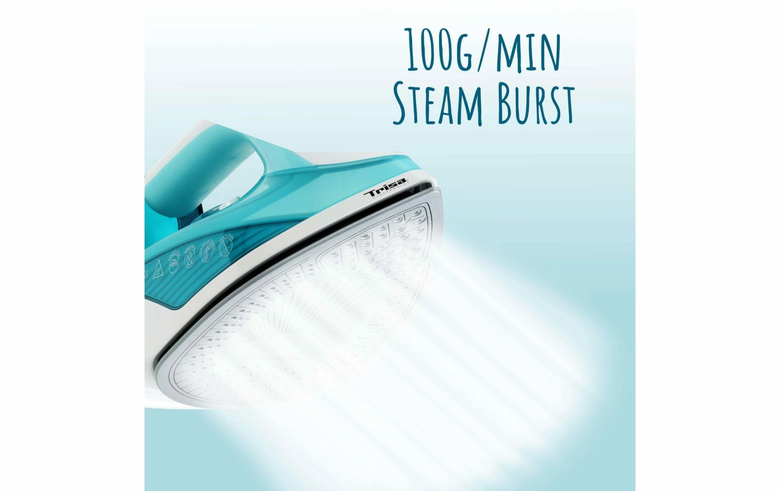 Trisa Fer à Vapeur Comfort Steam I5714 Bleu/Blanc - Fer à Repasser 2 Trisa Fer à Vapeur Comfort Steam I5714 Bleu/Blanc - Fer à Repasser – Image 2