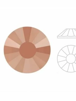 Czech Beads Exclusive 144pcs Izabaro Crystal Metallic Crystal Rose Gold 001rogl Round Chaton Rose Flat Back Ss12 3mm Crist