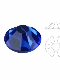 Czech Beads Exclusive 144pcs Izabaro Crystal Sapphire Blue 206 Round Chaton Rose Dos Plat Ss12 Cristaux De Verre De 3 Mm 2