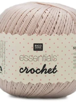 Rico Design Fil à Crochet Et à Tricoter Essentials Crochet 50 G, Rose Pâle - Fil De Presse