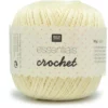 Rico Design Fil à Crochet Et à Tricoter Essentials Crochet 50 G, Vanille - Fil De Presse