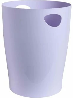Exacompta Corbeille à Papier ECOBIN Aquarel 15 L, Mauve - Corbeille